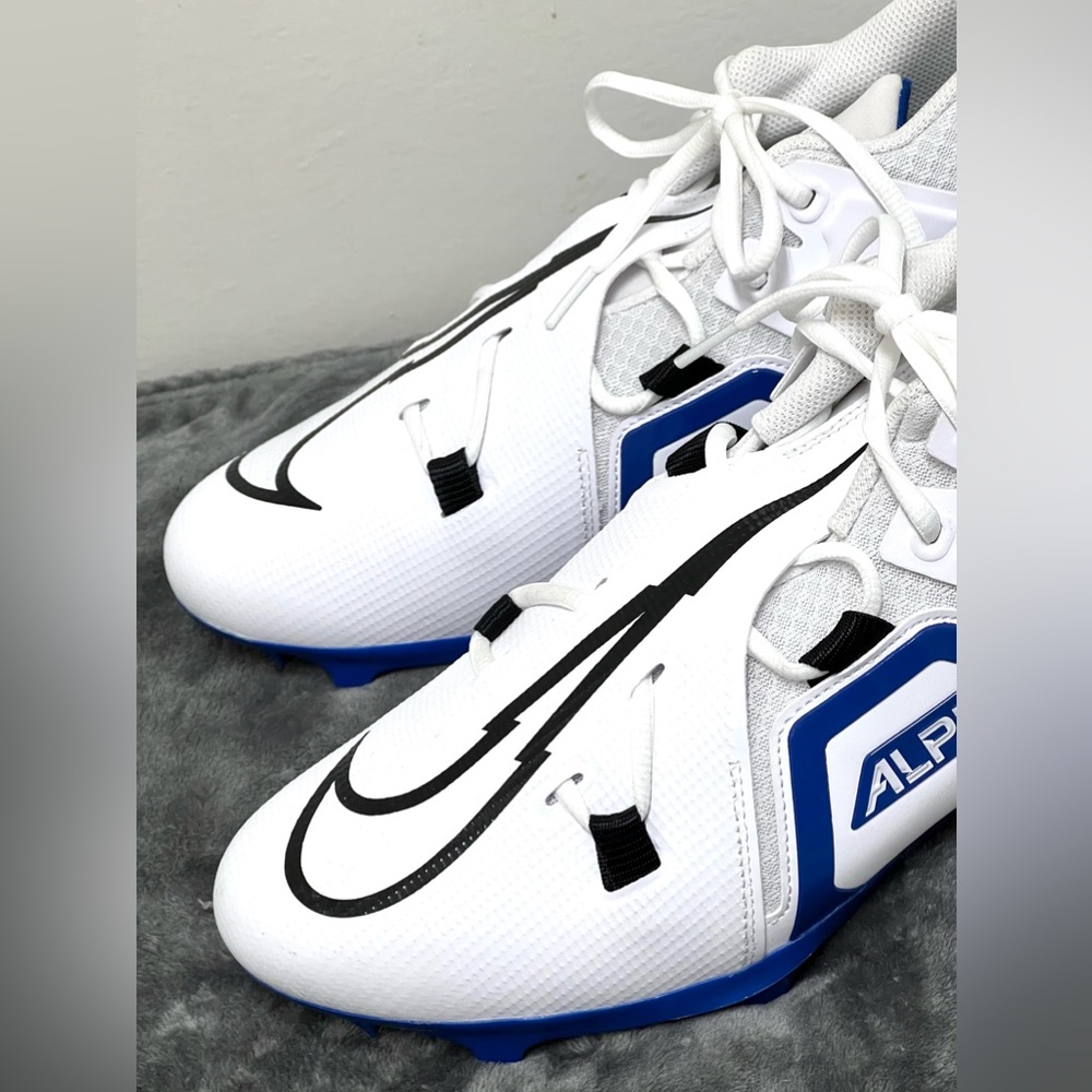 Nike Alpha Menace Pro 3 Football Men's Cleats White/Blue Size 13 NWOT CT6649-101 - Picture 5 of 15
